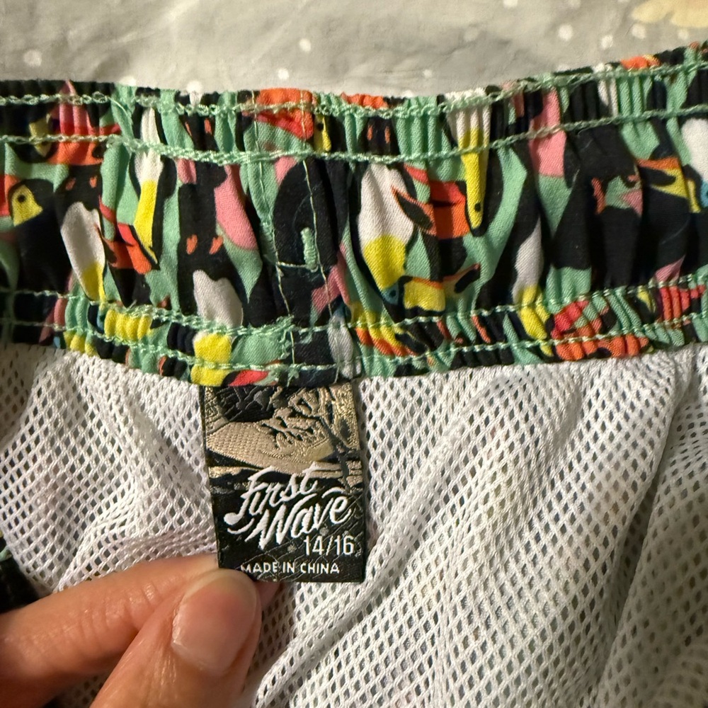 First Wave Colorful Patterned Swim Shorts - Picture 2 of 4